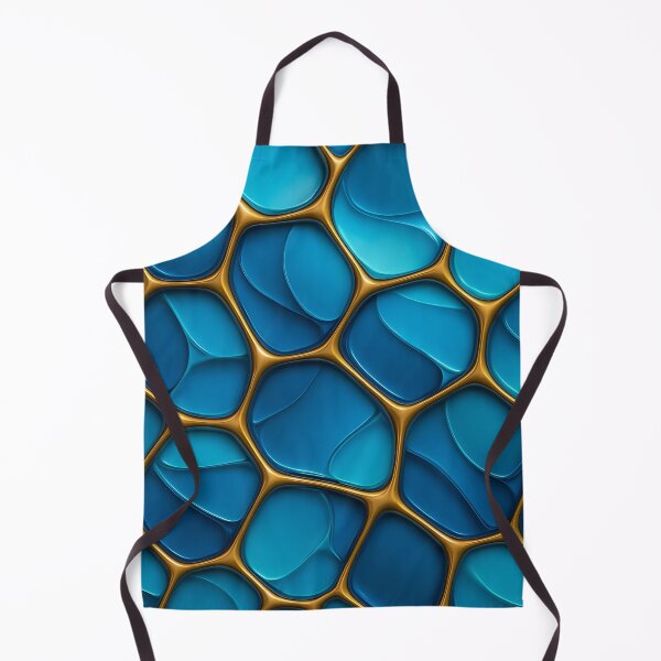 Item preview, Blue and Gold Organic Cell Pattern designed and sold by Kaleidoscope Print.