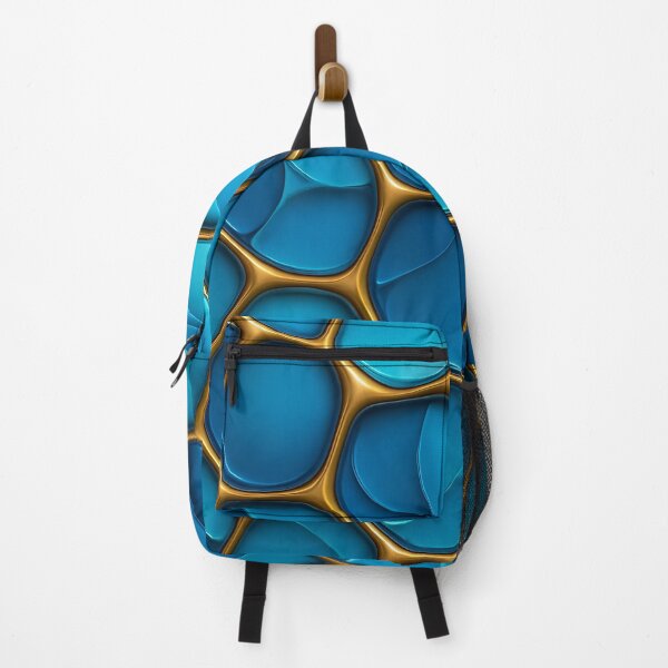 Item preview, Blue and Gold Organic Cell Pattern designed and sold by Kaleidoscope Print.