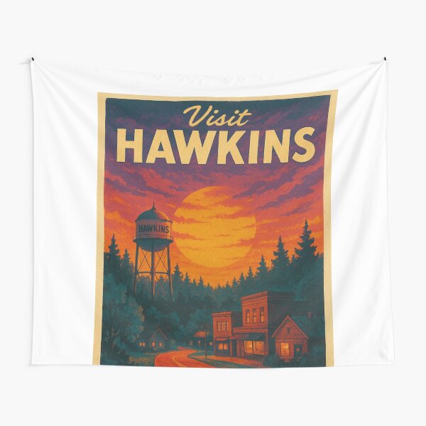 Item preview, Hawkins Indiana Railway Crossing Sunset Forest Road Scene USA Midwest designed and sold by Aryabek.