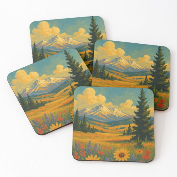 Item preview, South Park Colorado Wildflowers and Mountain Range Alpine Landscape USA designed and sold by Aryabek.