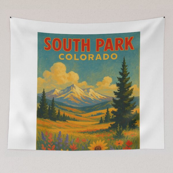 Item preview, South Park Colorado Wildflowers and Mountain Range Alpine Landscape USA designed and sold by Aryabek.