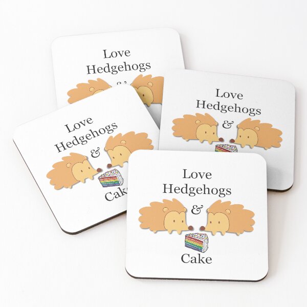 Item preview, Love Hedgehogs and Cake designed and sold by MFellArt Creations.