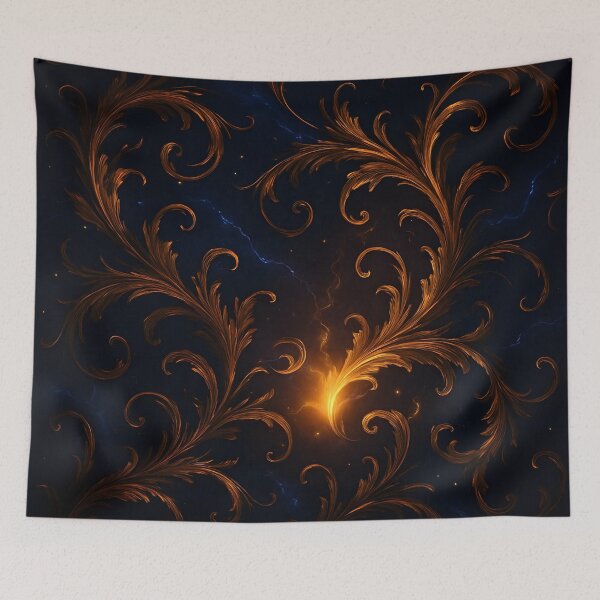 Item preview, Celestial Inferno – Baroque Flames in Space designed and sold by Kaleidoscope Print.