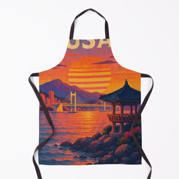 Item preview, Busan South Korea Coastal Pavilion and Gwangan Bridge Sunset Cityscape designed and sold by Aryabek.