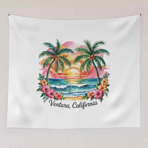 Item preview, Ventura California Beach Watercolor designed and sold by MadCatPrints.