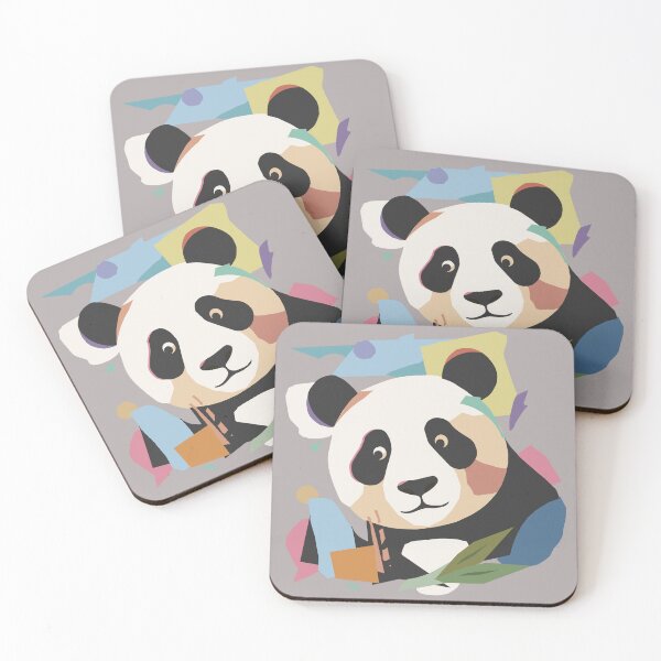 Item preview, Happy panda in modern collage look designed and sold by Kisho.