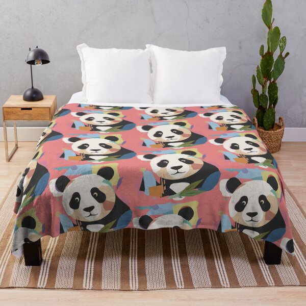 Item preview, Happy panda in modern collage look designed and sold by Kisho.