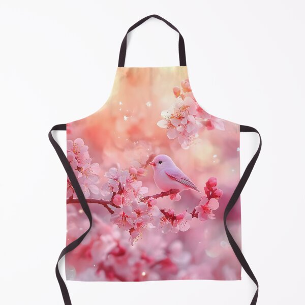 Item preview, Soft Pink Bird on Blossom Branch designed and sold by AI-Only Creations.