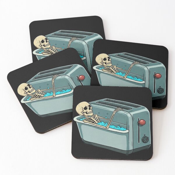 Item preview, Skeleton in Toaster Tub Macabre Joke designed and sold by SurrealArtSzysz.