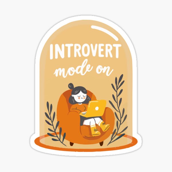 Item preview, Introvert Mode On – Cozy Cartoon Girl in Dome Illustration designed and sold by YggOutfitters.