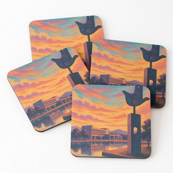 Item preview, Chandigarh Punjab Le Corbusier Landmark Sunset Reflection Urban India View designed and sold by Aryabek.