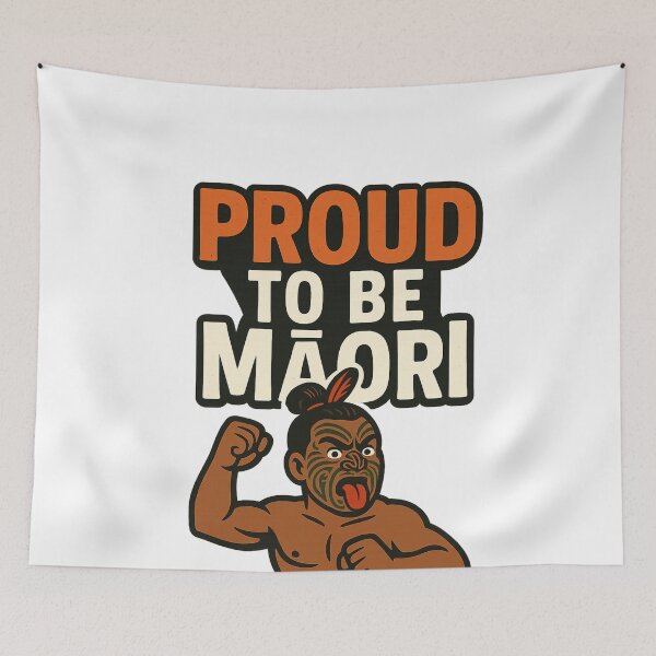 Item preview, Proud to Be Māori Tribal Warrior Performing Haka Indigenous New Zealand Pride designed and sold by Aryabek.