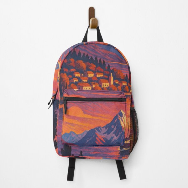 Item preview, Queenstown New Zealand Lake Wakatipu Steamship and Southern Alps Sunset Scene designed and sold by Aryabek.