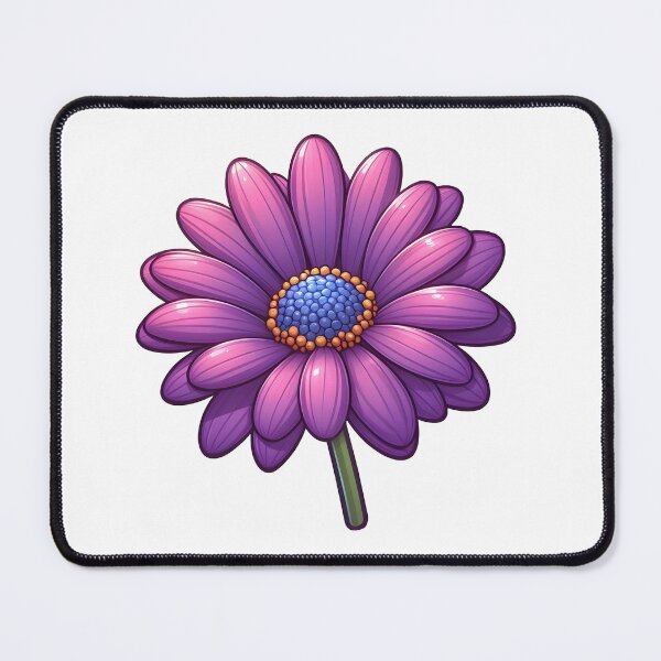 Item preview, Single Purple Daisy with stem illustration designed and sold by EmeraldeaArt.