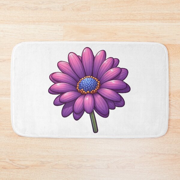 Item preview, Single Purple Daisy with stem illustration designed and sold by EmeraldeaArt.