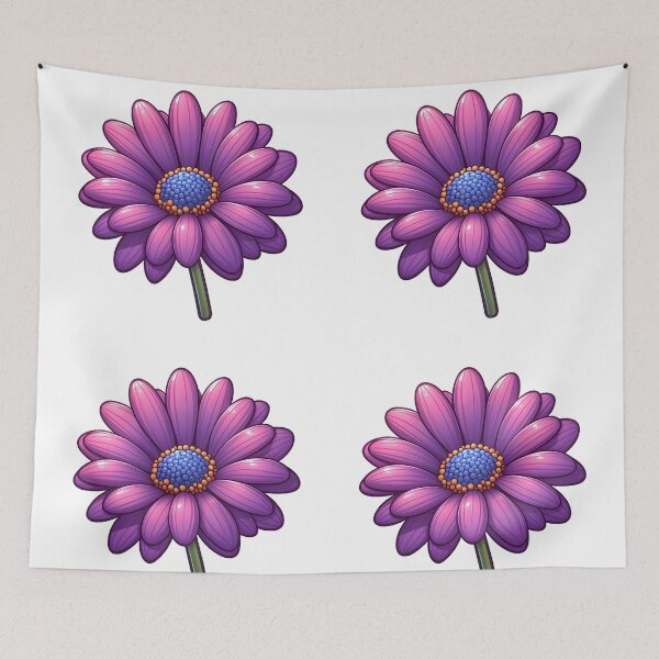 Item preview, Single Purple Daisy with stem illustration designed and sold by EmeraldeaArt.