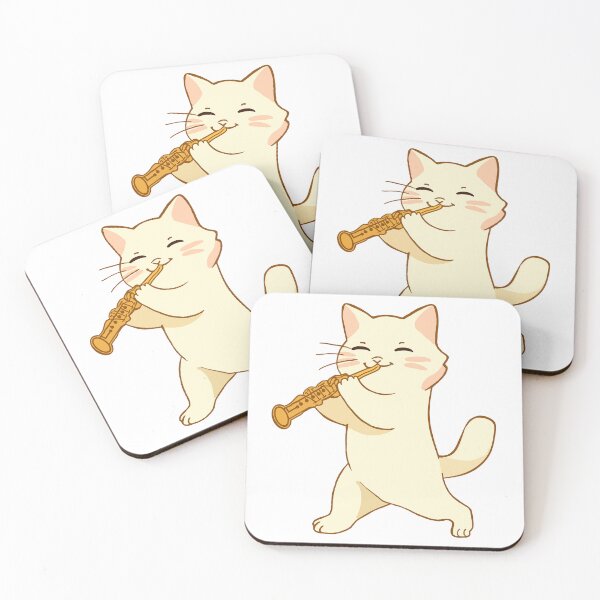 Item preview, Funny Cute Cat Playing Oboe Oboist Music Player designed and sold by GR-ART.