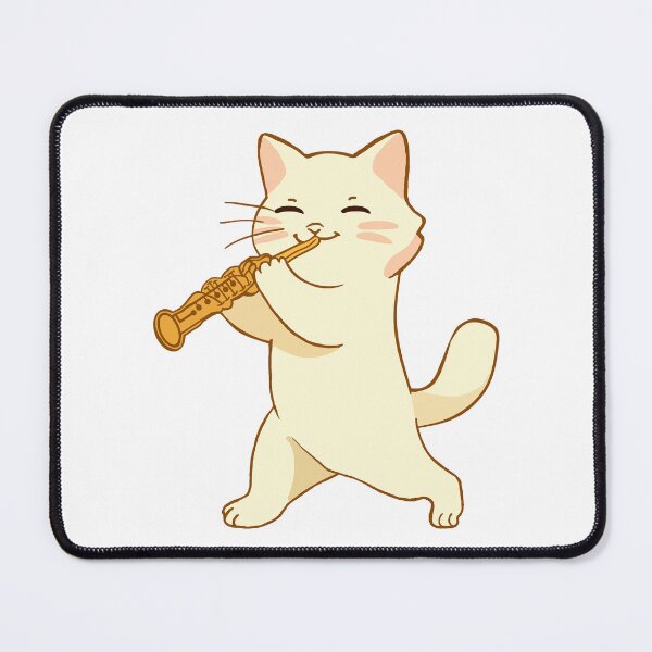 Item preview, Funny Cute Cat Playing Oboe Oboist Music Player designed and sold by GR-ART.