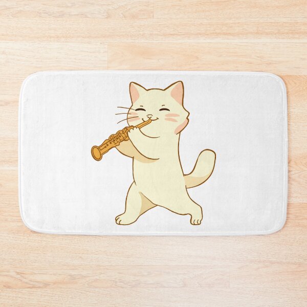 Item preview, Funny Cute Cat Playing Oboe Oboist Music Player designed and sold by GR-ART.
