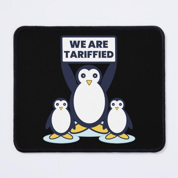 Item preview, We Are Tariffied - Cute Penguins Protest Sign Funny Cartoon designed and sold by Sunserize Designs.