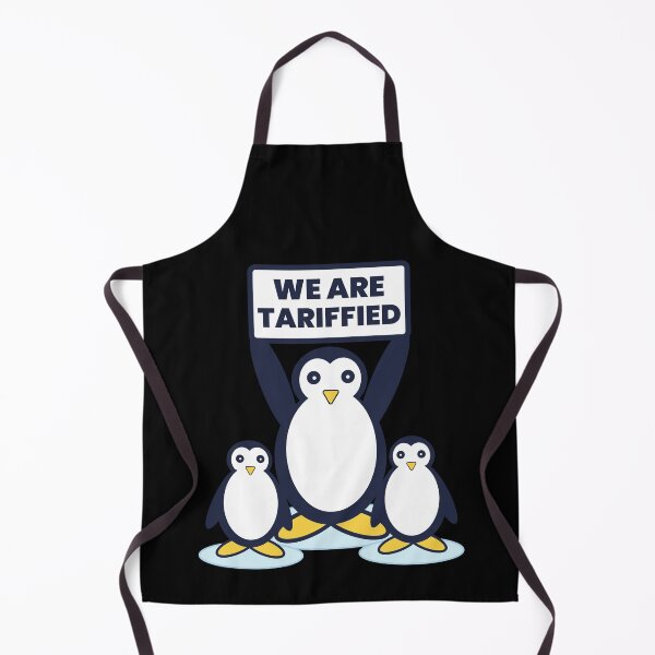Item preview, We Are Tariffied - Cute Penguins Protest Sign Funny Cartoon designed and sold by Sunserize Designs.