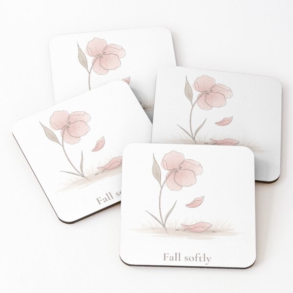 Item preview, Fall Softly – Minimalist Falling Flower Petal Botanical Illustration designed and sold by KindByNature.