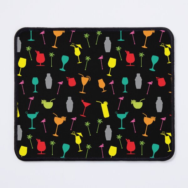 Item preview, Colourful Cocktail Glasses and Shakers Pattern designed and sold by HotHibiscus.