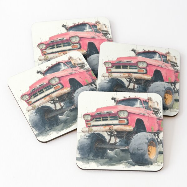 Item preview, Mighty Monster Trucks In Dynamic Expressive Illustrations designed and sold by Piotrek0001.