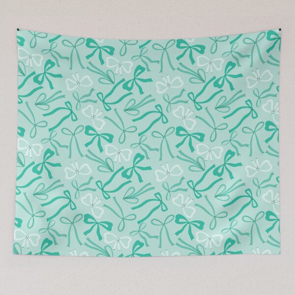 Item preview, bows on a light blue background designed and sold by burbura.