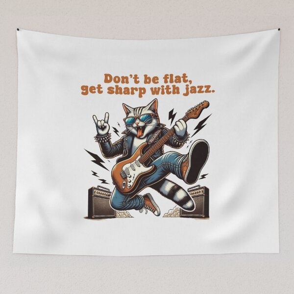Item preview, Don't Be Flat Get Sharp Jazz Music Pun | Funny Jazz Lover Gift | Musician | Creative Jazz Quote designed and sold by GraphiQTees.
