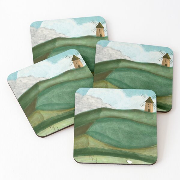 Item preview, Countryside landscape with windmill and sheep designed and sold by atelierthipic.