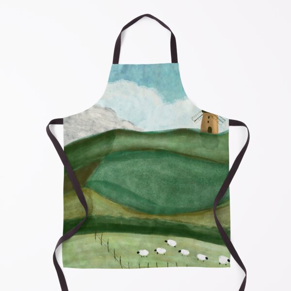 Item preview, Countryside landscape with windmill and sheep designed and sold by atelierthipic.
