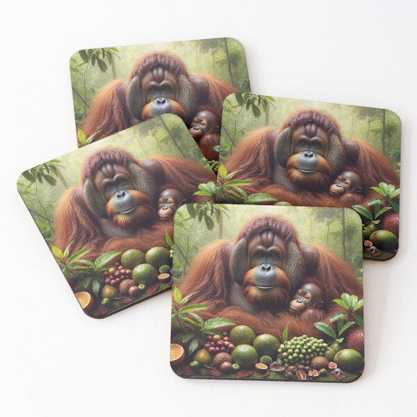 Item preview, Orangutans Who Love Fruits designed and sold by M-Y-A-R-T-.