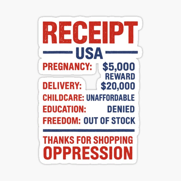 Item preview, Oppression Receipt Women's Rights designed and sold by CSfotografia.