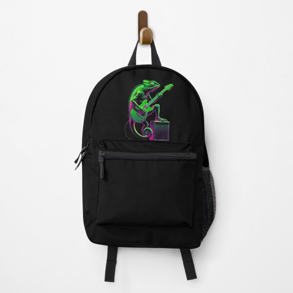 Item preview, Rockstar Chameleon – Electric Guitar Lizard in Neon Colors designed and sold by Sepinik.