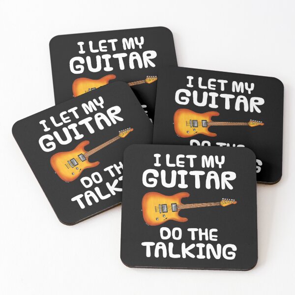 Item preview, I Let My Guitar Do The Talking, Electric Guitarist Introvert designed and sold by doodlerob.