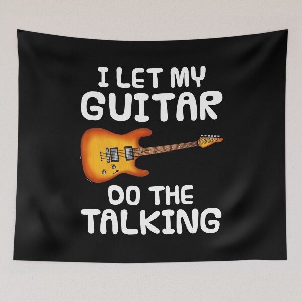 Item preview, I Let My Guitar Do The Talking, Electric Guitarist Introvert designed and sold by doodlerob.
