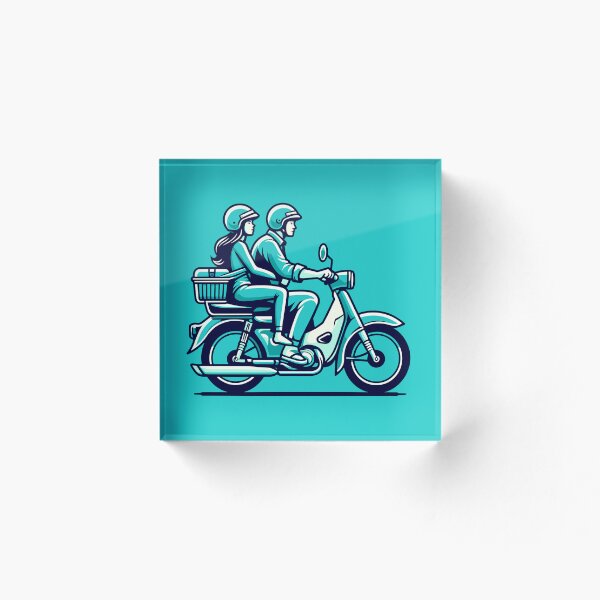Aperçu de l'œuvre « Ride of Freedom – Aventure estivale sur deux roues » créée et vendue par MindfluxStudio.