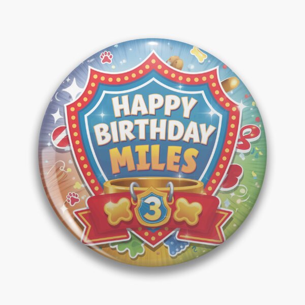 Item preview, Miles’s 3rd Birthday designed and sold by whatifsticks.