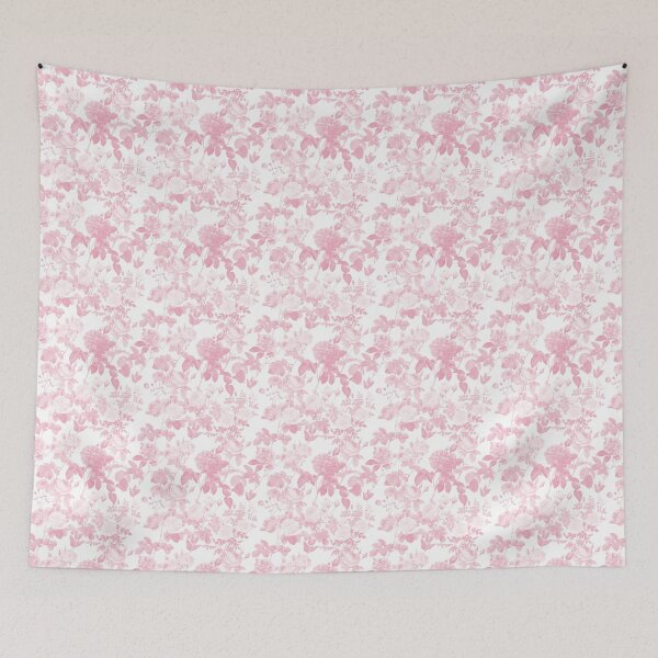 Item preview, Pink White Floral Roses Chinoiserie Pattern designed and sold by idovedesign.