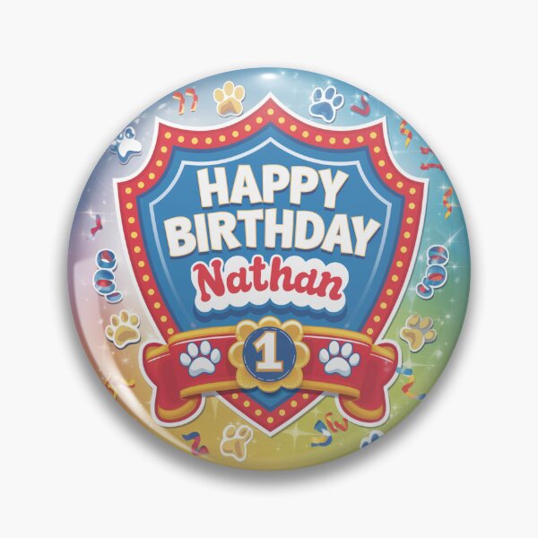 Item preview, Nathan’s 1st Birthday designed and sold by whatifsticks.