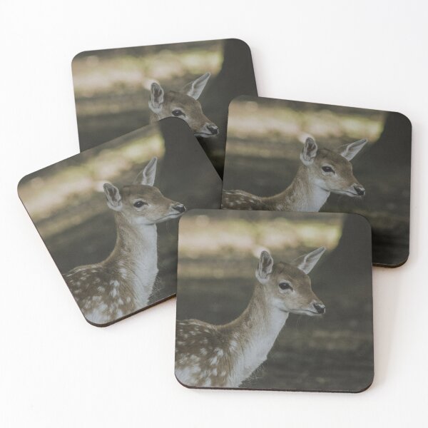 Item preview, Gentle look of the fallow deer calf in the forest designed and sold by Dunadagra.