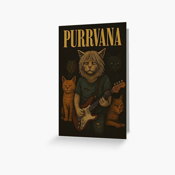 Item preview, Purrvana - Grunge Cats Rock Band T-Shirt designed and sold by bvnf.