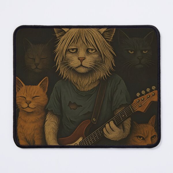 Item preview, Purrvana - Grunge Cats Rock Band T-Shirt designed and sold by bvnf.