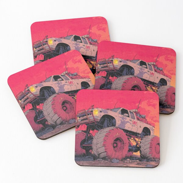 Item preview, Colorful Monster Trucks Racing Across Wastelands designed and sold by Piotrek0001.