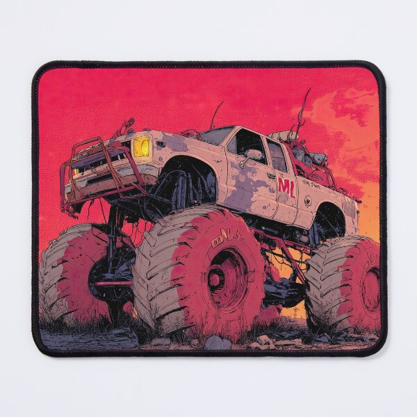 Item preview, Colorful Monster Trucks Racing Across Wastelands designed and sold by Piotrek0001.