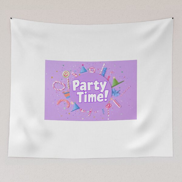 Item preview, Celebrate joyfully with a vibrant party time logo designed and sold by MiraCleAI.