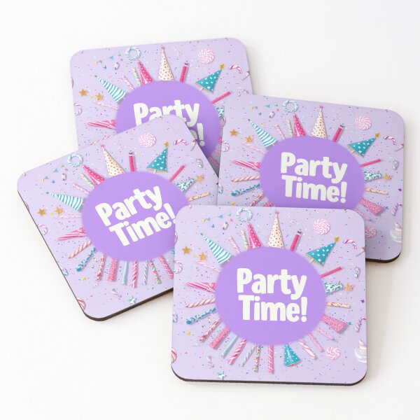 Item preview, Celebrate joyfully with a vibrant party time logo designed and sold by MiraCleAI.