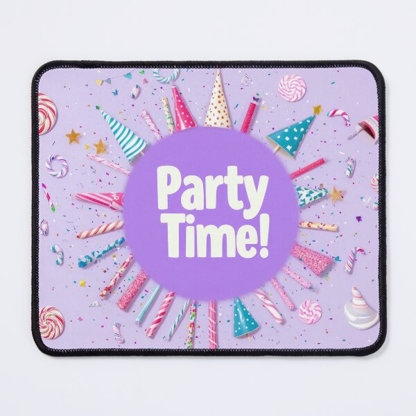 Item preview, Celebrate joyfully with a vibrant party time logo designed and sold by MiraCleAI.