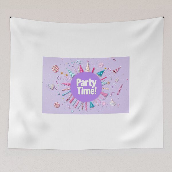 Item preview, Celebrate joyfully with a vibrant party time logo designed and sold by MiraCleAI.